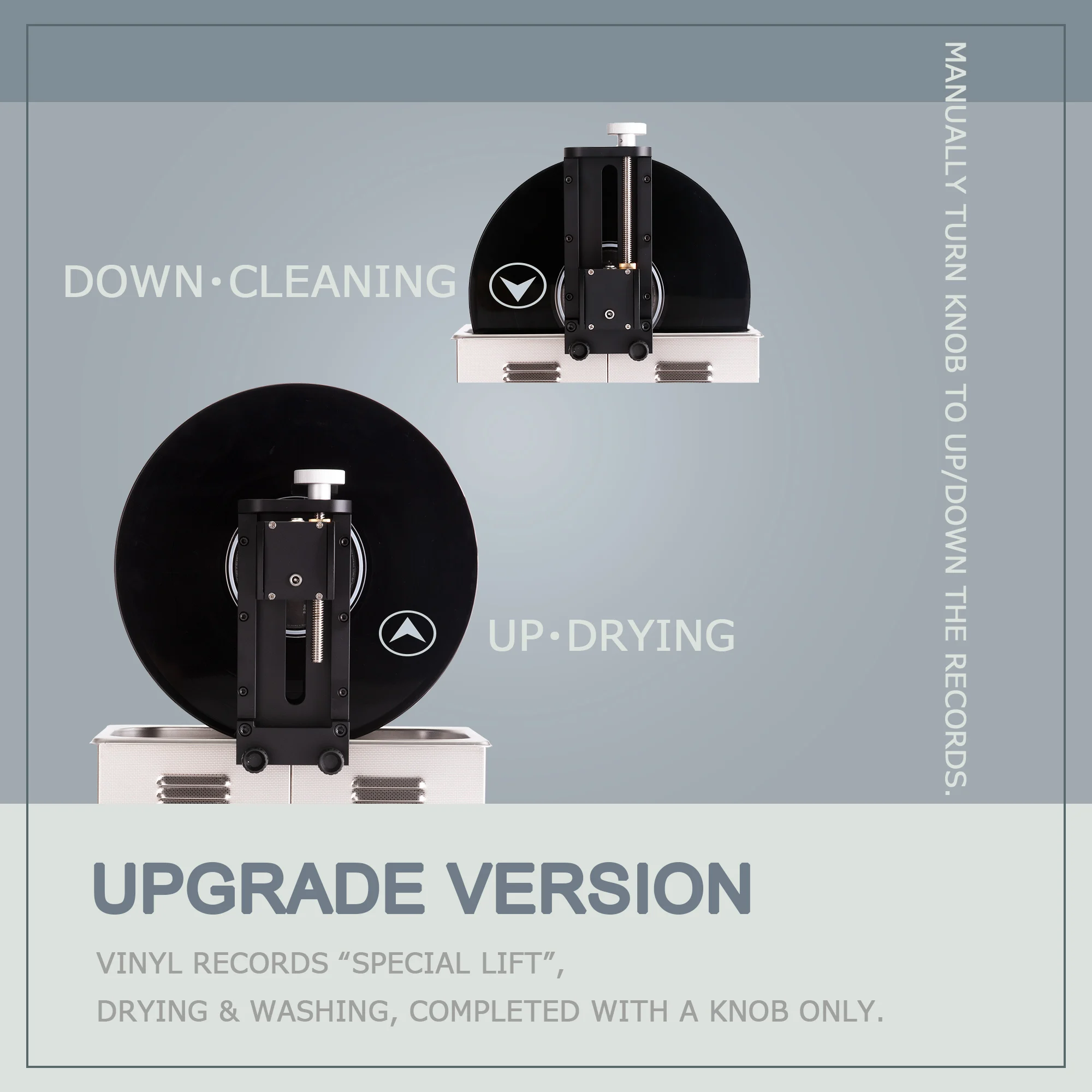 GTSONIC 6L Ультразвуковой очиститель виниловых пластинок с кронштейном для мытья 7 12