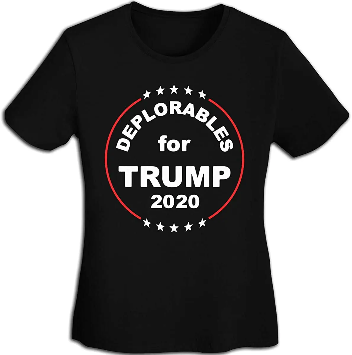 Женская хлопковая Футболка с круглым вырезом Trump 2020 однотонные винтажные топы