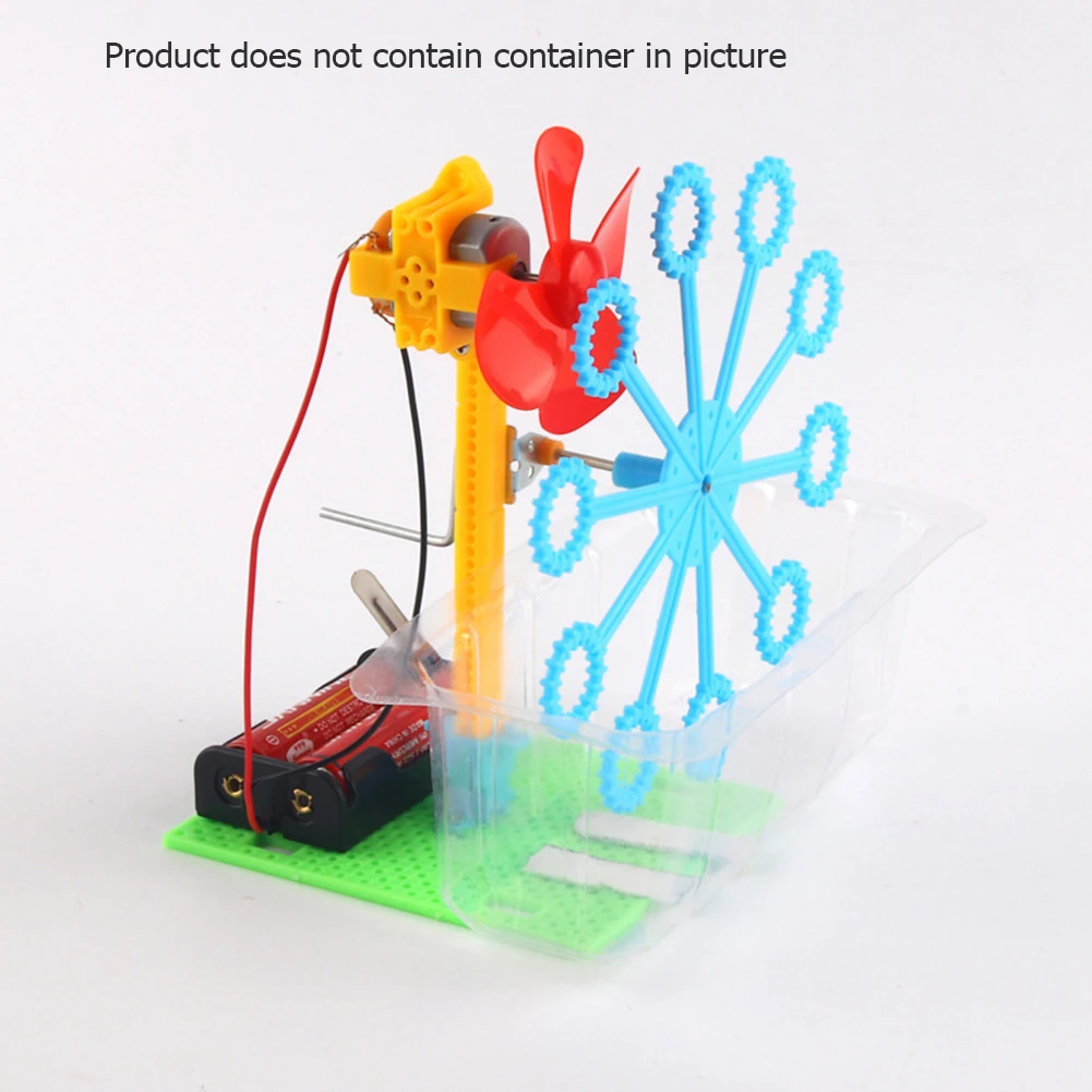 

Children Kids Soap Water Toys Early Education Intelligence Development DIY Handmade Hand Cranked Bubble Maker Machine