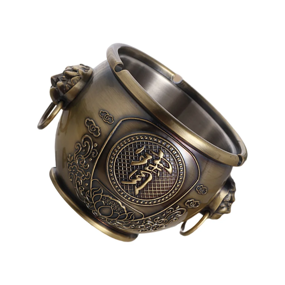 

1pc Durable Ashtray Decor Cornucopia Alloy Luck Jar Ashtray Home Decoration