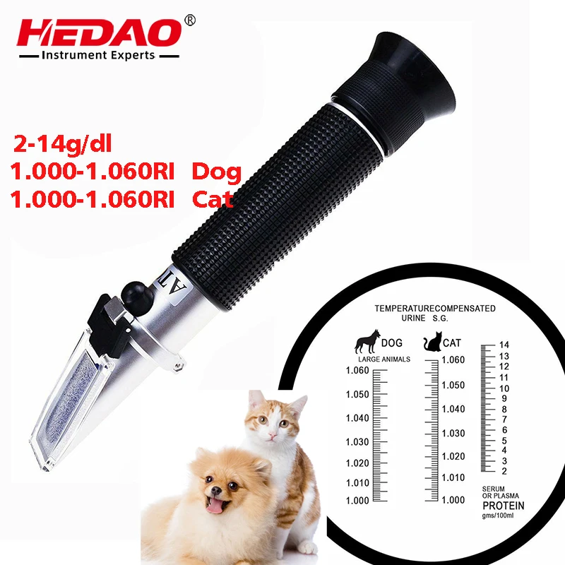 Ручной Pet клинический рефрактометр собаки и кошки ветеринары сывороточный белок