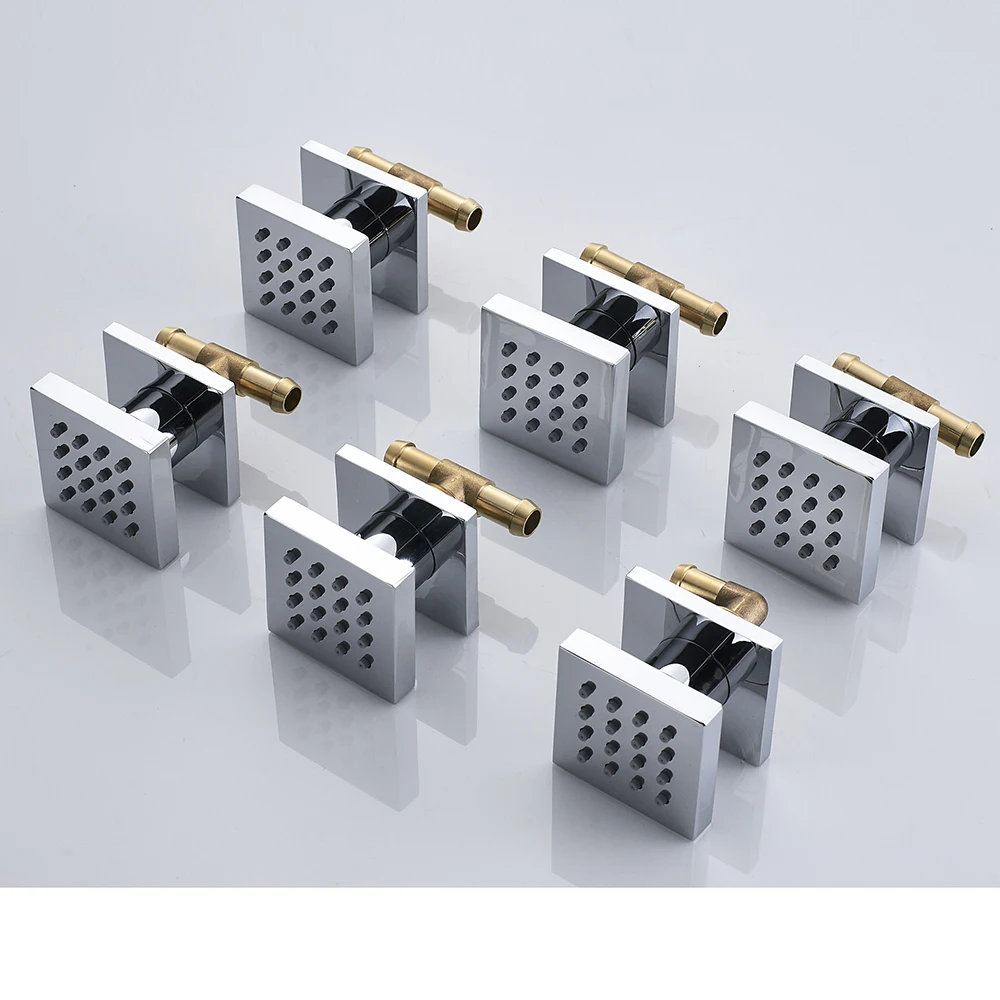 

Wholesale And Retail Brass Shower Body Massage Jets 4/6 Pcs Bathroom SPA Massage Sprayer Nozzle Rain Jet System 4 Color option