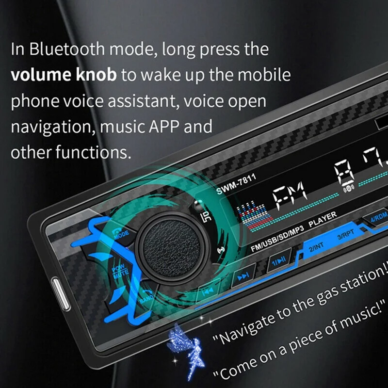 

12V Universal Dual USB Car Bluetooth MP3 Player FM Radio USB AUX Input Controller with Wireless Remote Control Receiver
