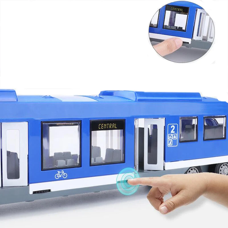 Имитация инерционного города поезд метро Игрушечная модель автомобиля двойная