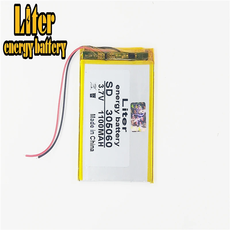 305060 3 7 V полимерная литиевая батарея 1100mah MP4 MP3 Bluetooth маленькие игрушки|lithium battery|mp3