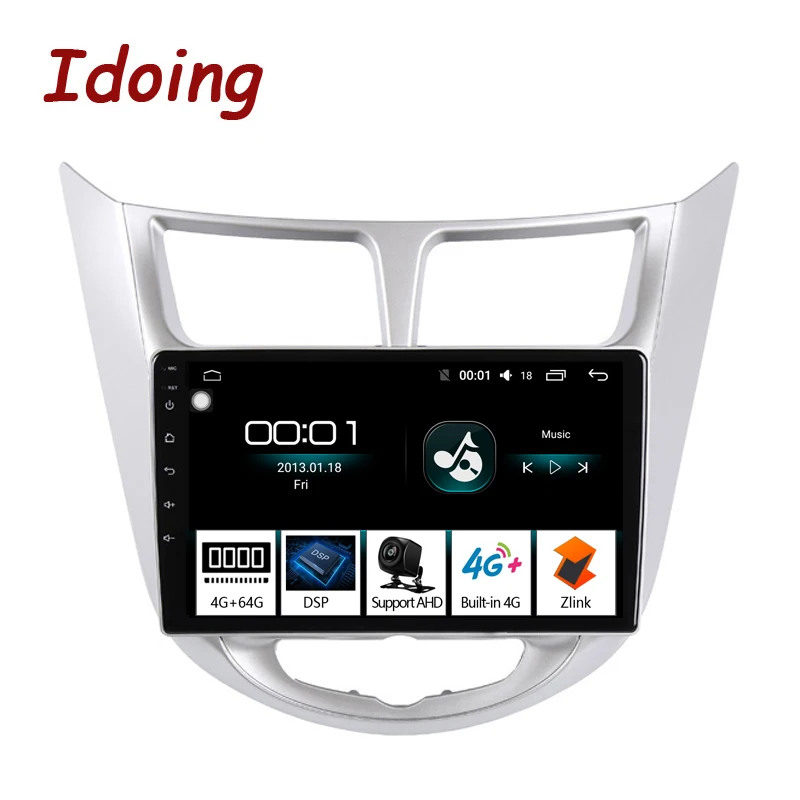 Idoing 10," Автомобильный Радио Мультимедиа Android видео плеер навигация gps для Solaris 1 2 hyundai Accent Verna 2012 Sedan No 2din DVD