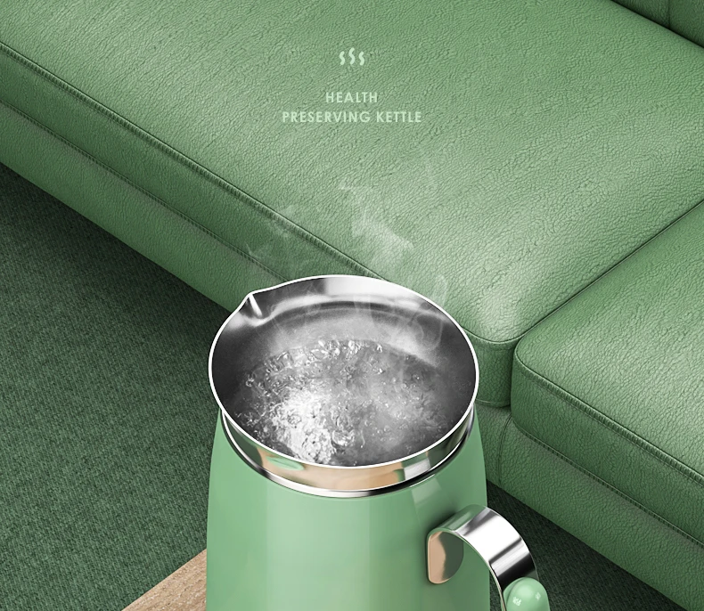 220V Электрический автоматический Электрический чайник Многофункциональный Портативный кипяченой воды горшок Нержавеющая сталь путешествия здоровая чашка 600W