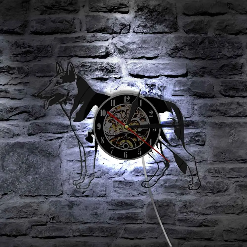 Настенные часы с изображением немецкой овцы в современном дизайне для щенков