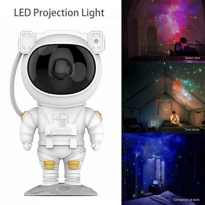 

Лазерный проектор астронавт галактика звездное небо ночное освещение вращающиеся ночные светильники для декоративных светильников подар...