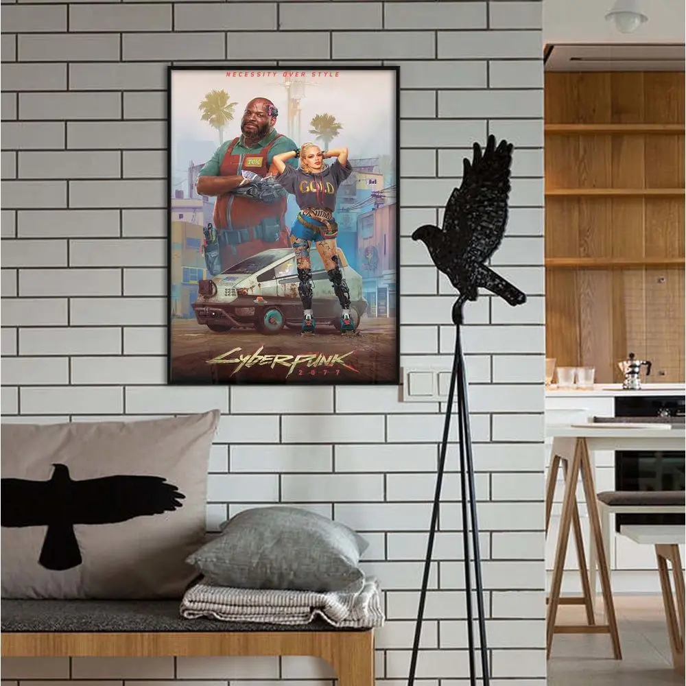 Постер Киберпанк - Necessity Over Style 50x70 плакат на стену высокое разрешение купить по