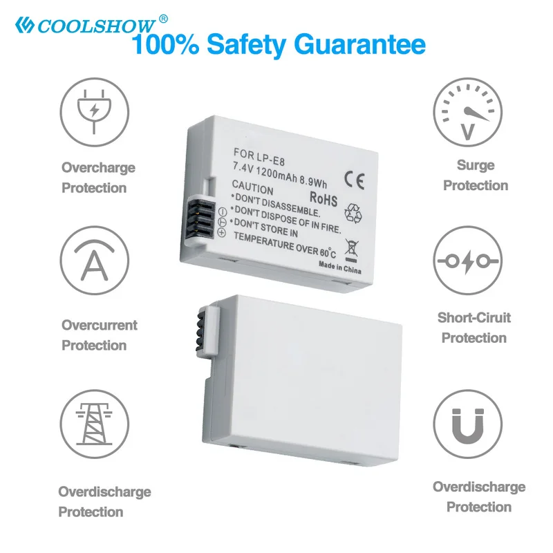 LP-E8 E8 Батарея Зарядное устройство для цифровой однообъективной зеркальной