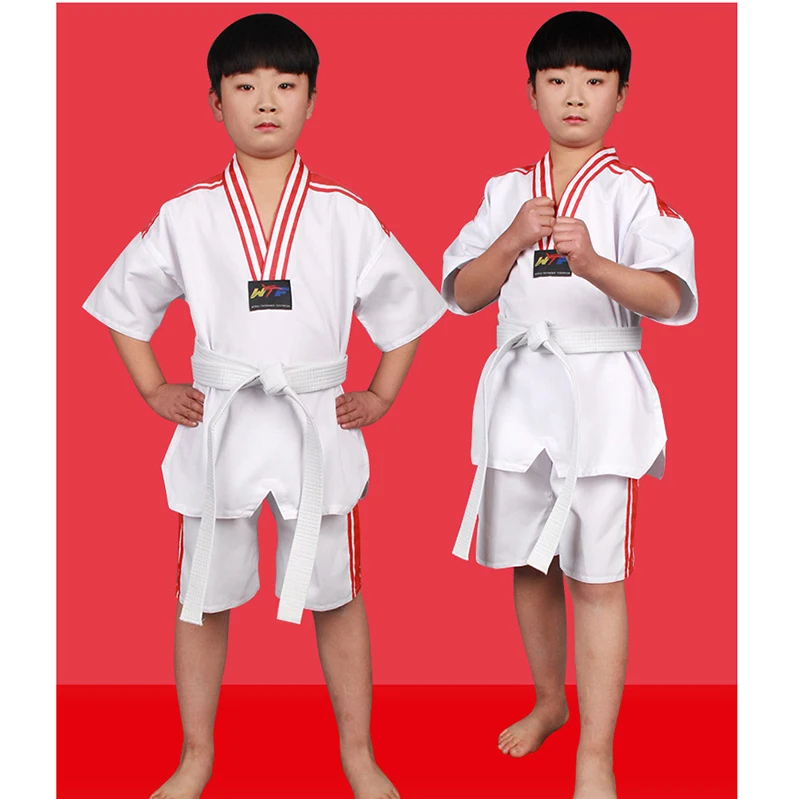 Для взрослых мужчин женщин детей дышащая хлопковая форма для тхэквондо