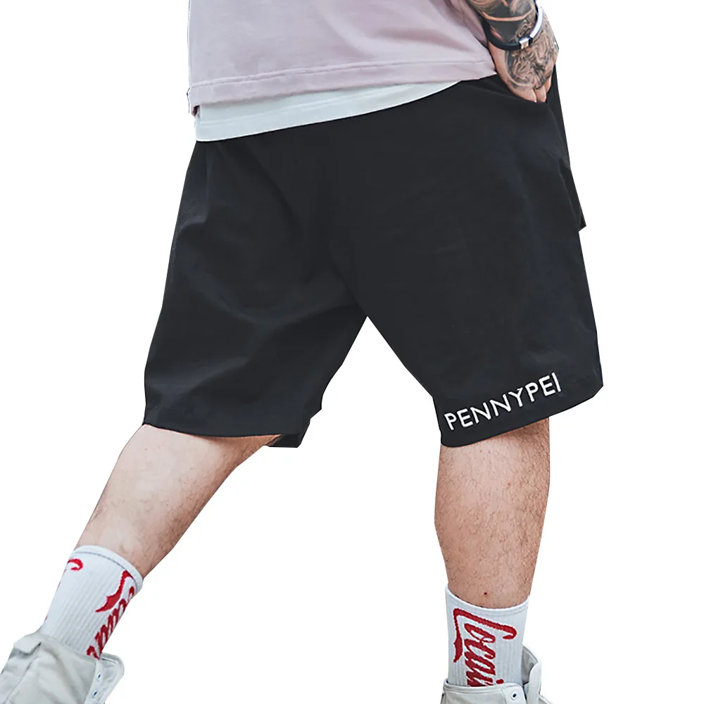 Мужские шорты Харадзюку хлопковые свитшоты китайские emboridery с эластичной