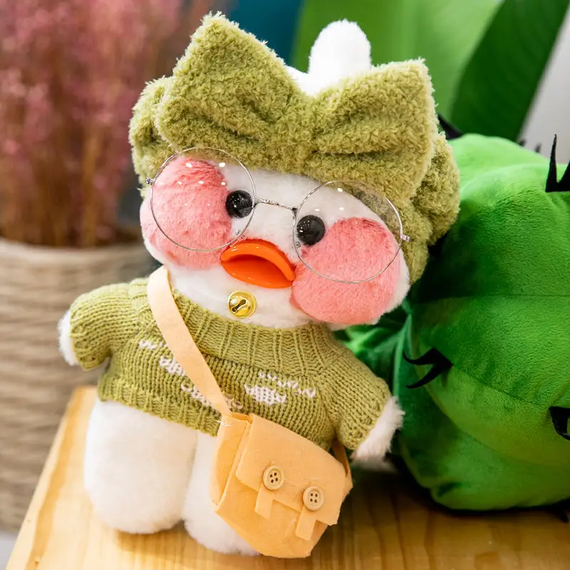 Плюшевая Утка кофейно-желтая 30 см плюшевая утка | Игрушки и хобби
