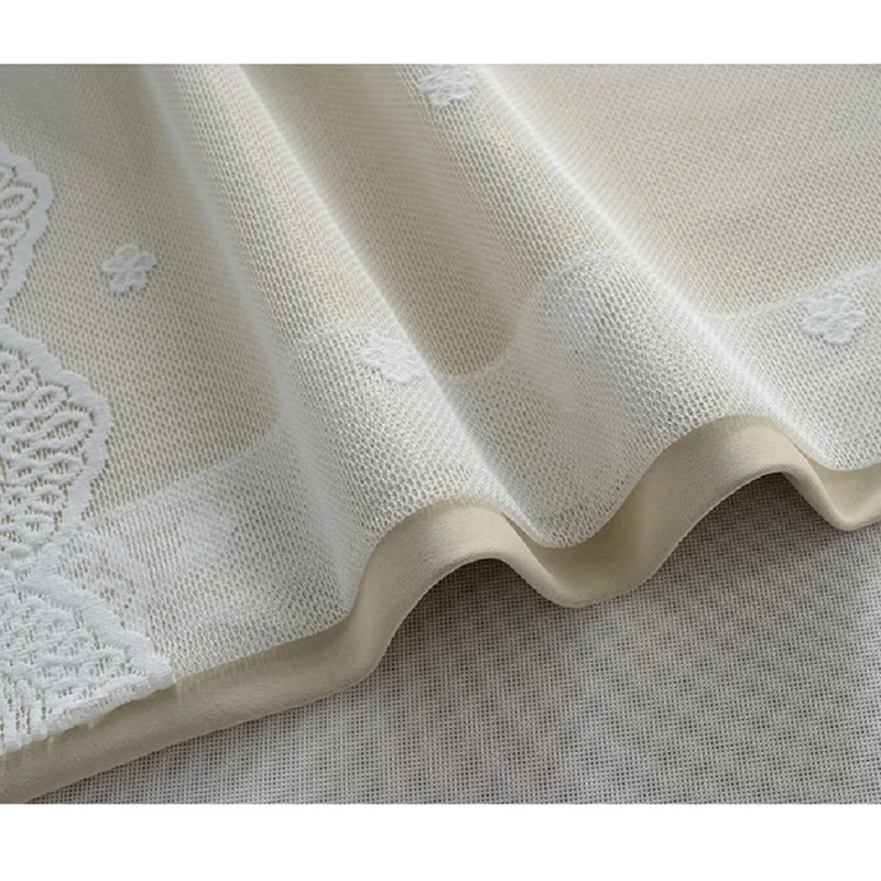 

Custom Made Princess Style Double Layers Curtain for Girl's Bedroom Lace Sheer tulle Curtain Living Room Window Blackout Curtain