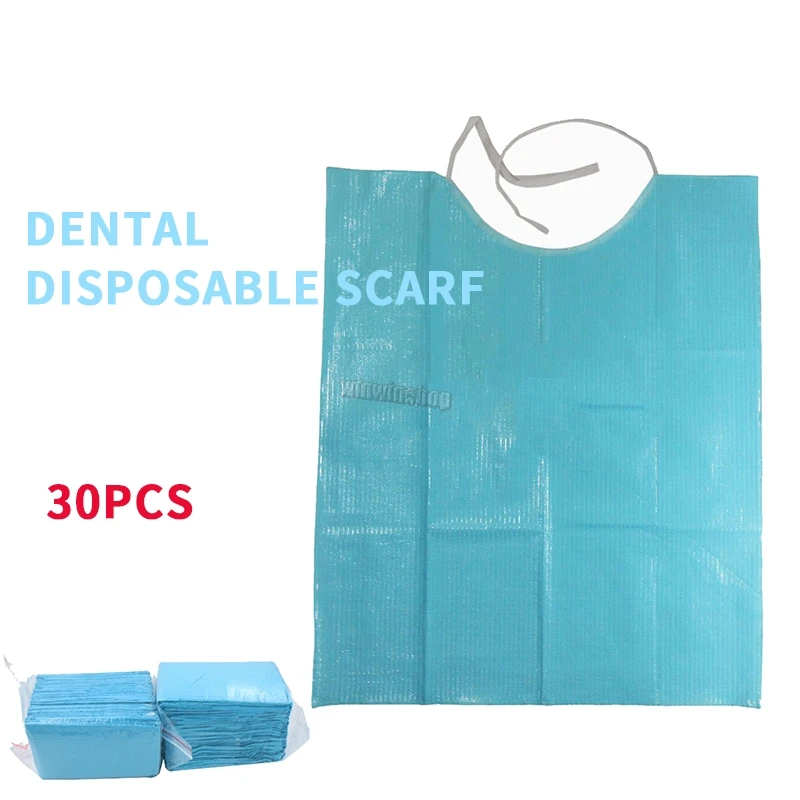 30 шт./пакет стоматологический одноразовый синий тюрбан медицинский бумажный