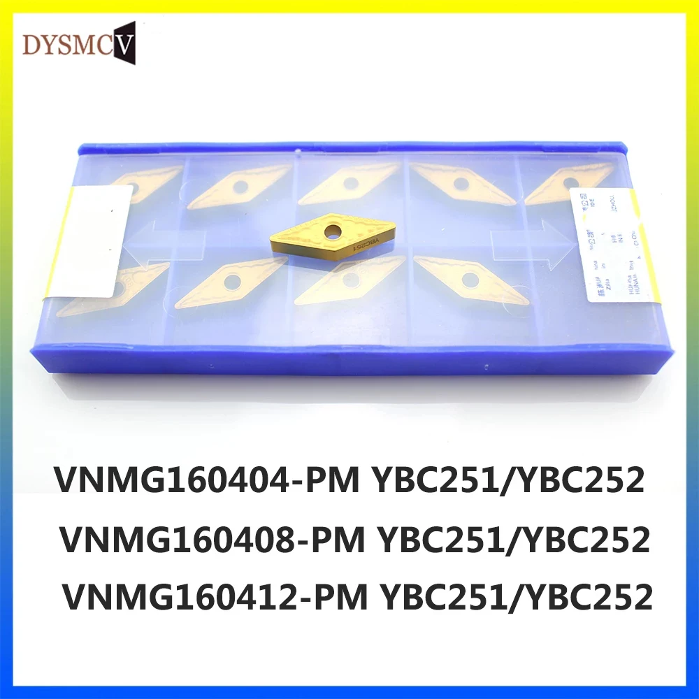 VNMG160404 VNMG160408 VNMG160412-PM YBC251 YBC252 оригинальный наружное точение твердосплавное лезвие с ЧПУ токарный инструмент