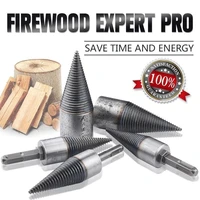firewood chop wood drill bit splitting tool splitting cone log splitters wood breaking machine wood breaker firewood chopper