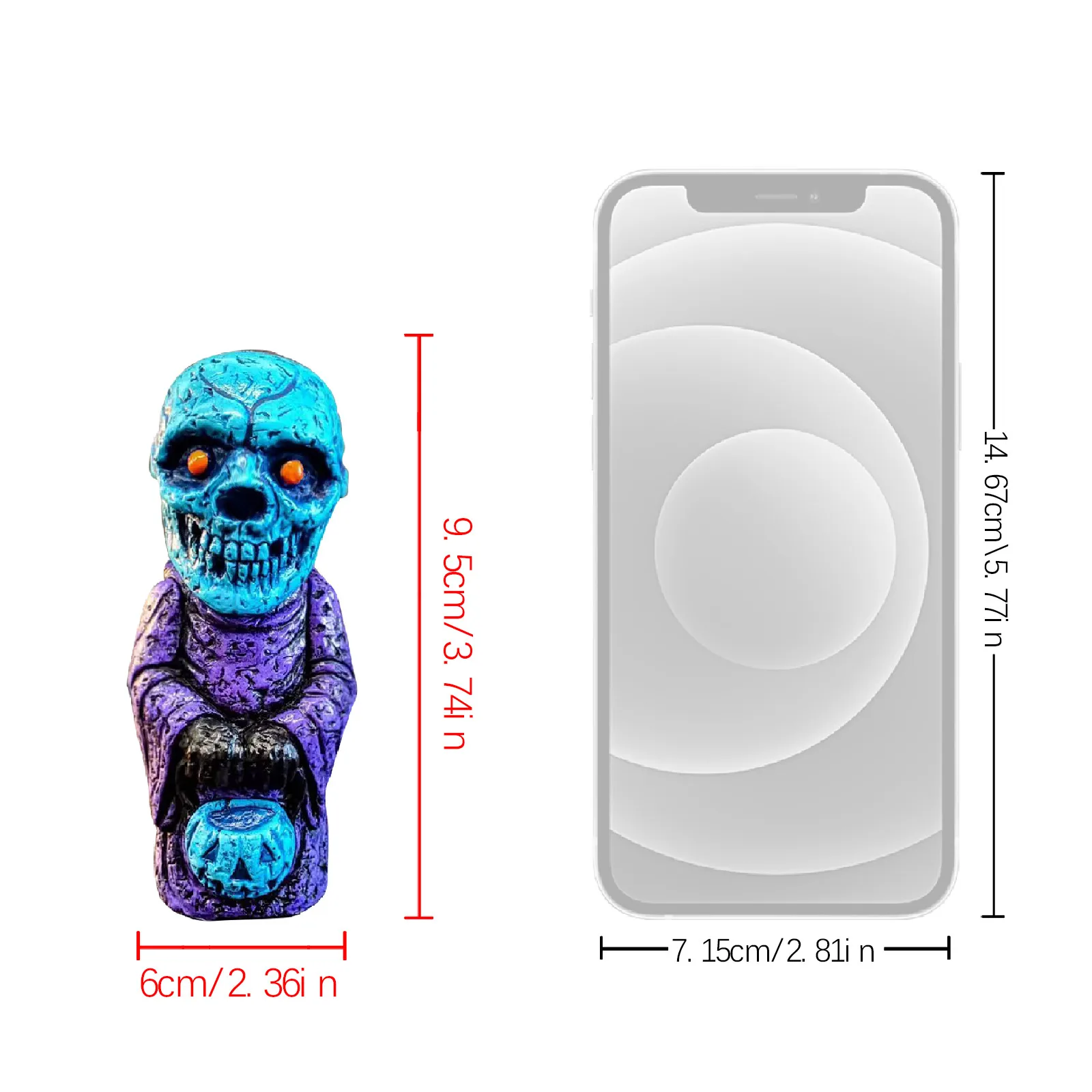 

Halloween Skull Toys Horror Midnight Ritual Statue Painted Resin Crafts Ornament Halloween Props Decoration For Home Garden