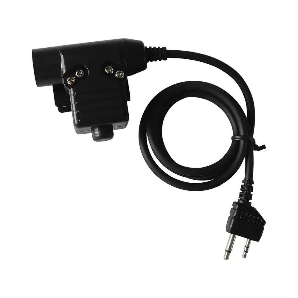 Tactical headset adapter U94 Ptt Airsoft military headset, suitable for Kenwood/Motorola 2/Motorola/ICOM/Midland/Phone