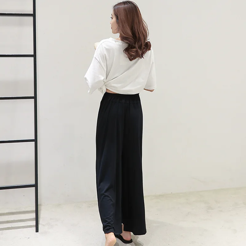 

Woman's Pants Summer Wide Leg Pants Casual Female Trousers Modal Loose High Waist Women's Clothing Korea Style