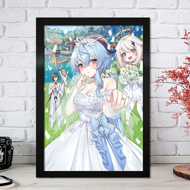 

Japanese Anime Genshin Lmpact Art Home Wall Decor Picture Game Comics Girl Kids Room Living Quality Canvas Painting Role Poster
