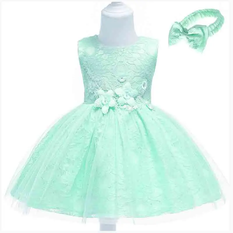 2019 платье для новорожденных с цветочным принтом Платья особых случаев девочек