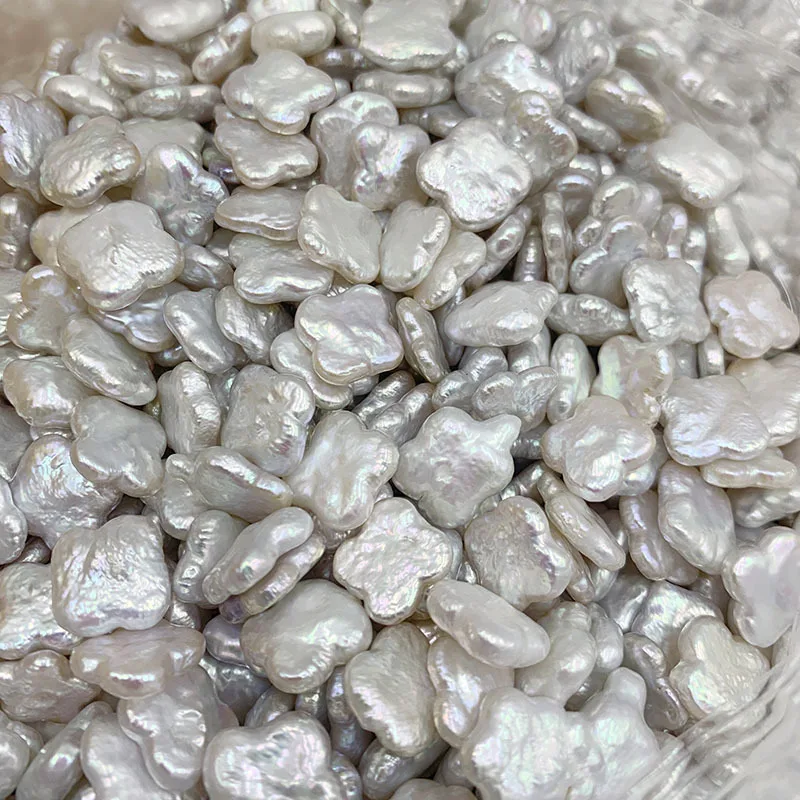 

11-13MM 6Pcs Baroque Leaf ( No Hole ) 100% Natural Freshwater Pearl Bead Jewelry Beads Jewellery Findings