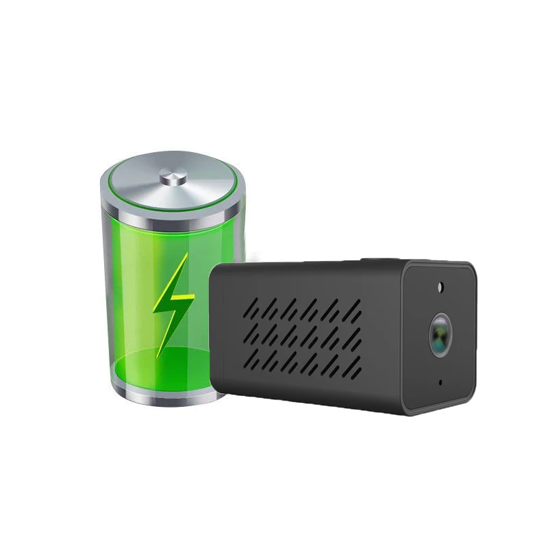 IP-камера Tuya Mini 1080P 2400 мАч на батарейках Wi-Fi с двухсторонним аудио широкоугольный