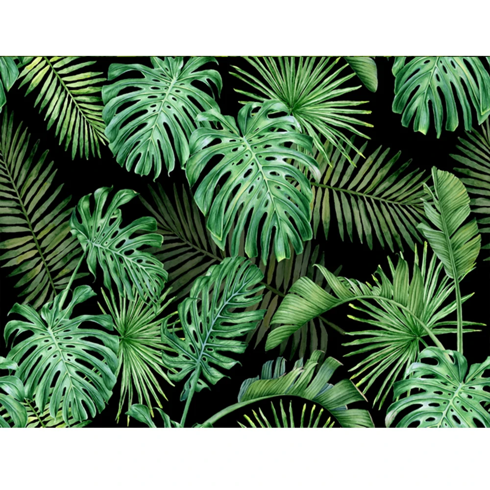 

Jungle Green Leaves Photography Backdrop Tropical Safari Plants Photo Background Baby Shower birthday Decor Studio Shooting