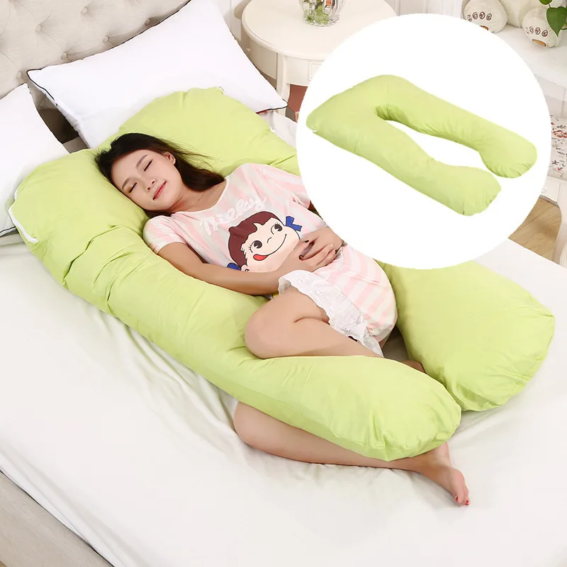 

Многофункциональная подушка для беременных женщин, подушка для сна на боку из чистого хлопка, съемная моющаяся u-образная Подушка для сна