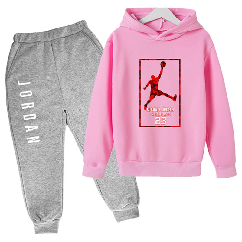

Children Clothing Boys Girls Cotton Fashion Print Hoodies Long Sleeve pants Suit For 3-14Y Kids Casual Sport Streetwear Sets