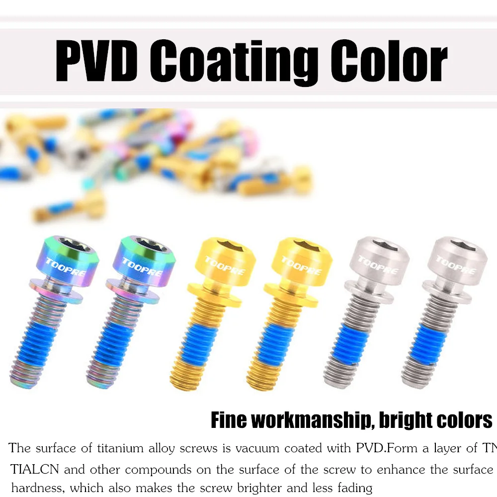 2 шт. крепежные болты из титанового сплава для велосипеда 3 цвета|Велосипедный