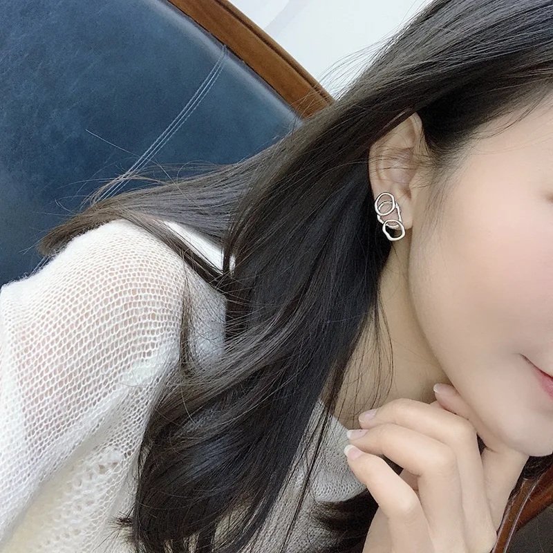 

Chic Women Earrings INS Irregular Prevent Allergy Trendy Jewelry Vintage Simple Party Accessories Gifts IRISBee 2021 Fashion