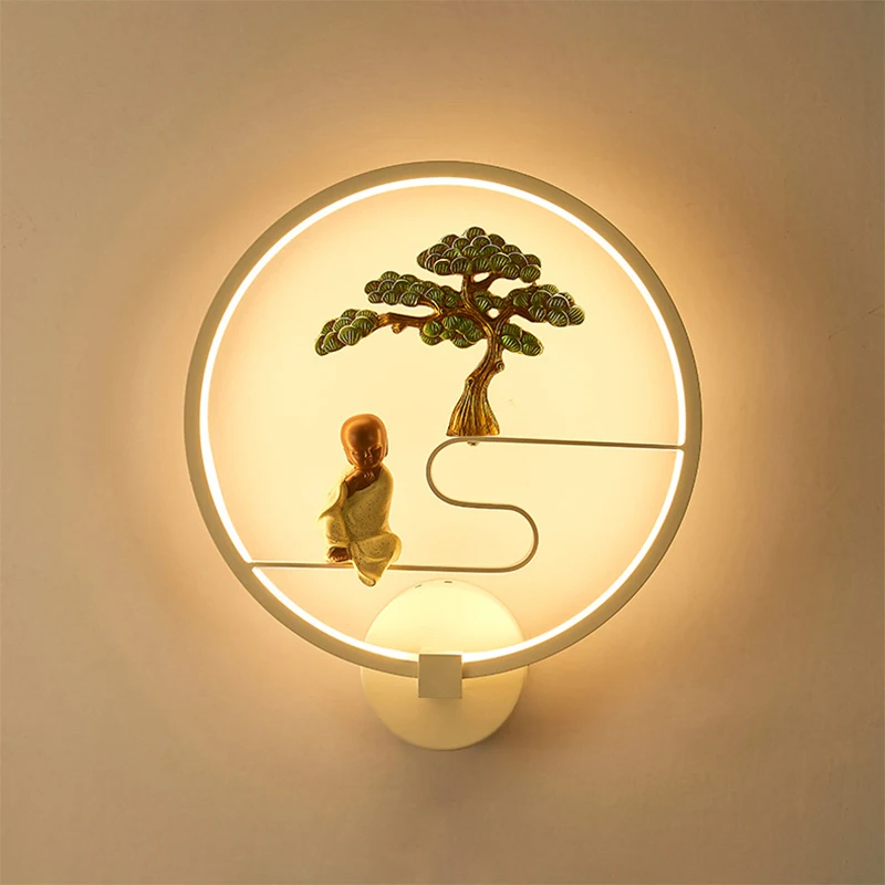 Китайская японская винтажная настенная лампа железная Классическая птица ангел