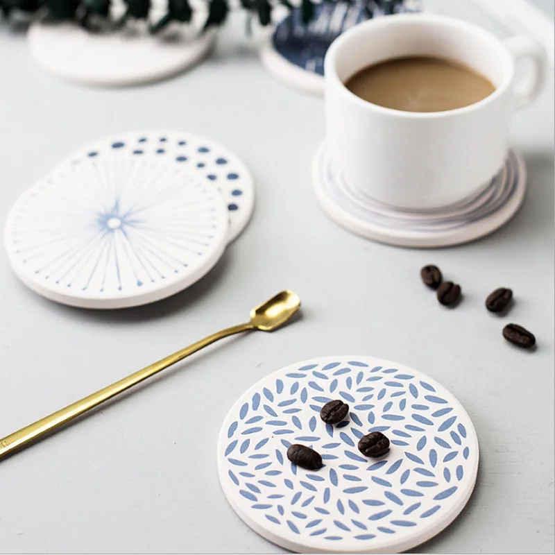 

Nordic Style Coaster Multifunctional Round Bowl Pad Diatomite Absorbent Pad Heat-resistant Environmental Protection Cup Holder