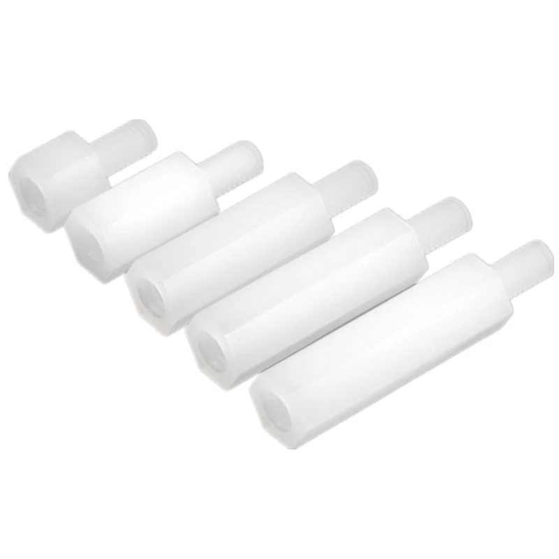 500 шт. M3 черно-белая Шестигранная нейлоновая Проставка плоская головка