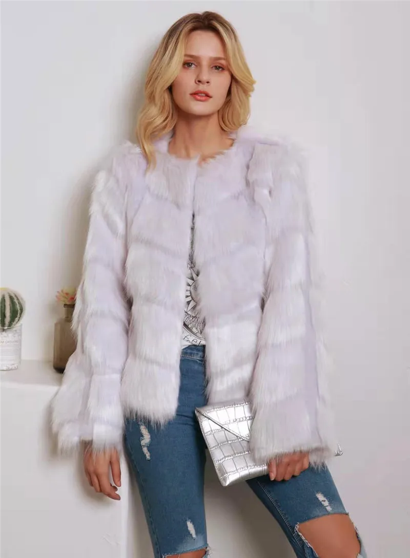 Модное короткое зеленое пальто из лисьего меха облегающая зимняя меховая куртка