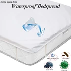 Махровый хлопковый водонепроницаемый матрац подкладка, чехол для простыни с защитой от клещей, водонепроницаемый защитный матрас для кровати