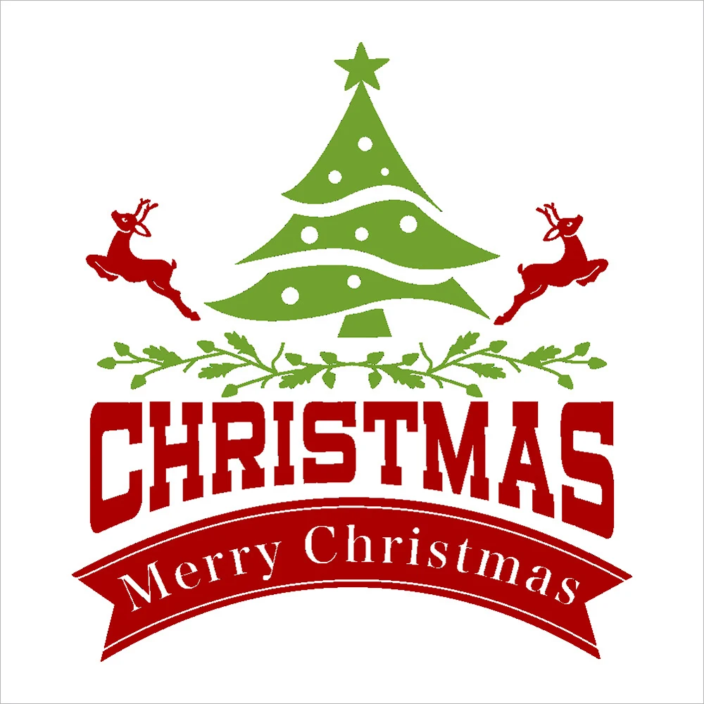 Рождественские окна диван фон магазин гостиной спальни наклейки на стену печать