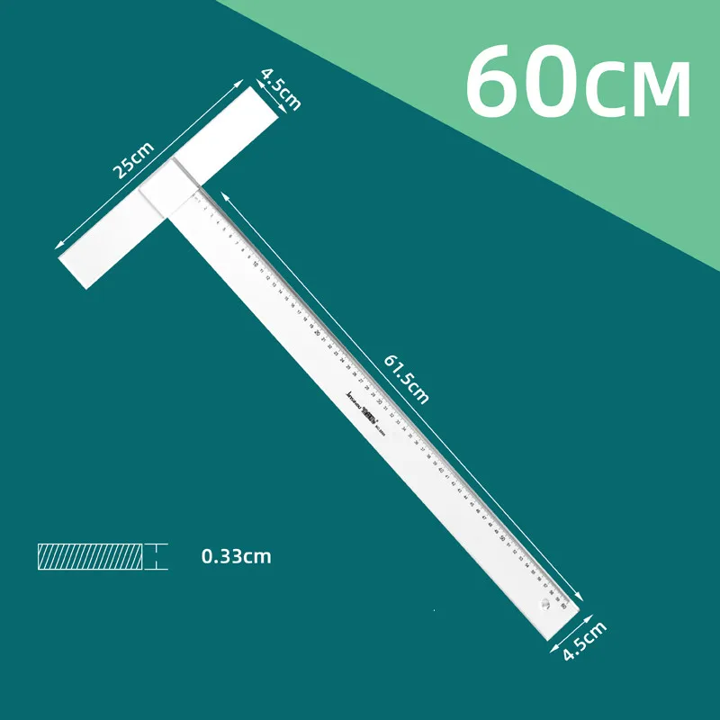 Органическая Т-образная линейка для рисования 45 см | Канцтовары офиса и дома