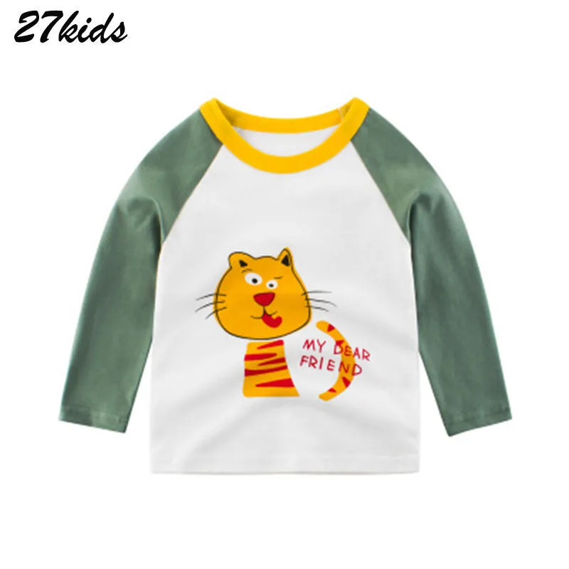 Детский мультфильм с рисунком собаки хлопковая футболка Baby Boy Одежда Марка