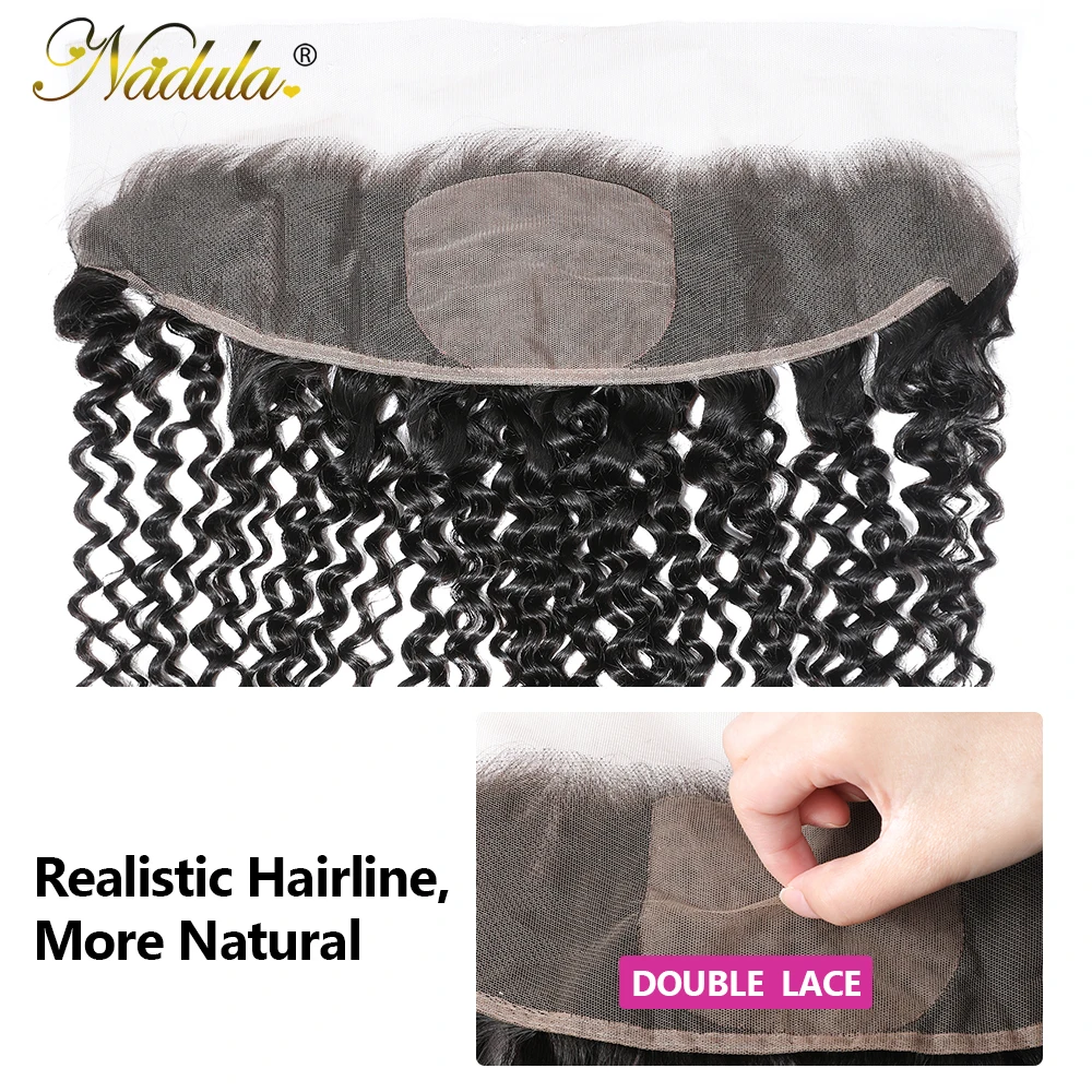Бразильские волнистые волосы Nadula Фронтальная застежка 100% натуральные