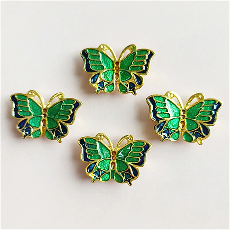 5 шт./лот кнопки из сплава бабочки для DIY мобильного телефона или аксессуары волос