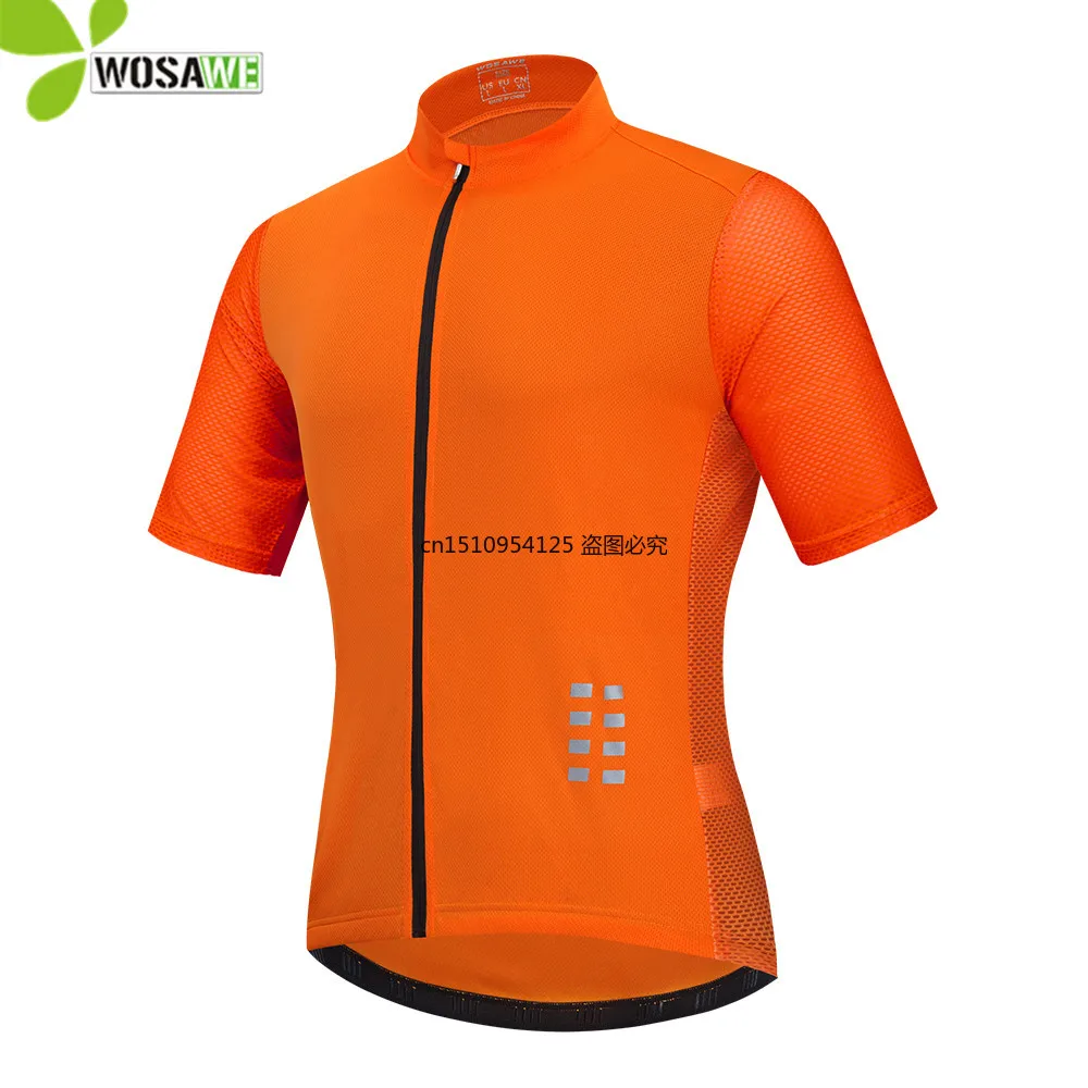 

WOSAWE Breathable Men Women MTB Bike Jersey Reflective Maillot Ciclismo Short Sleeve Shirts Anti-Sweat Cycling Jerseys Clothing