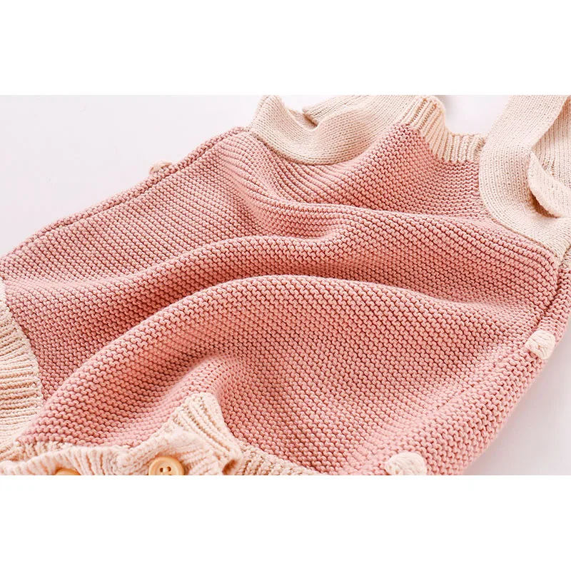

0-18M Newborn Kid Baby Girl Winter Clothes Warm Knitted Bodysuit Elegant Baby Sweater Romper Cute Sweet New born Outfit