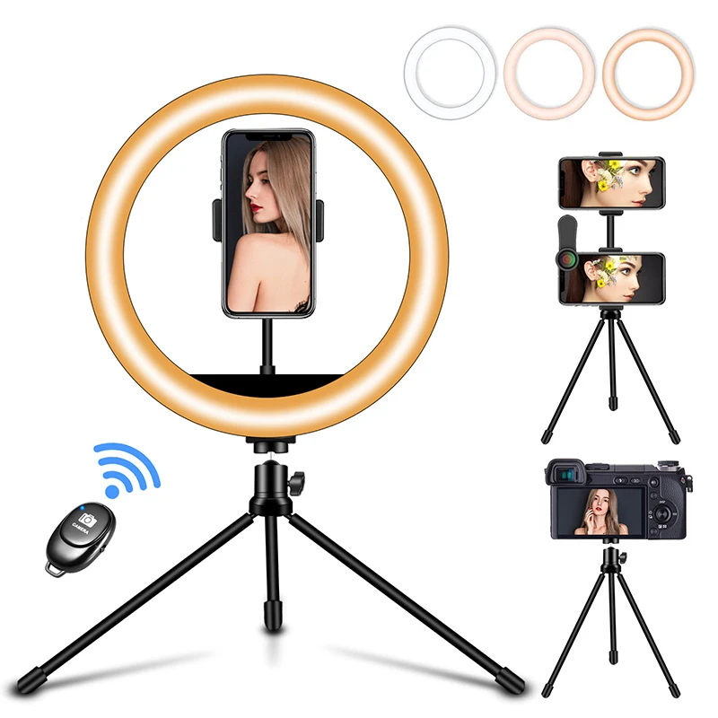 

лампа круглая кольцевая Кольцевой светодиодный светильник для фотосъемки, лампа с держателем для телефона, для видеосъемки Youtube, Tik Tok, кольц...