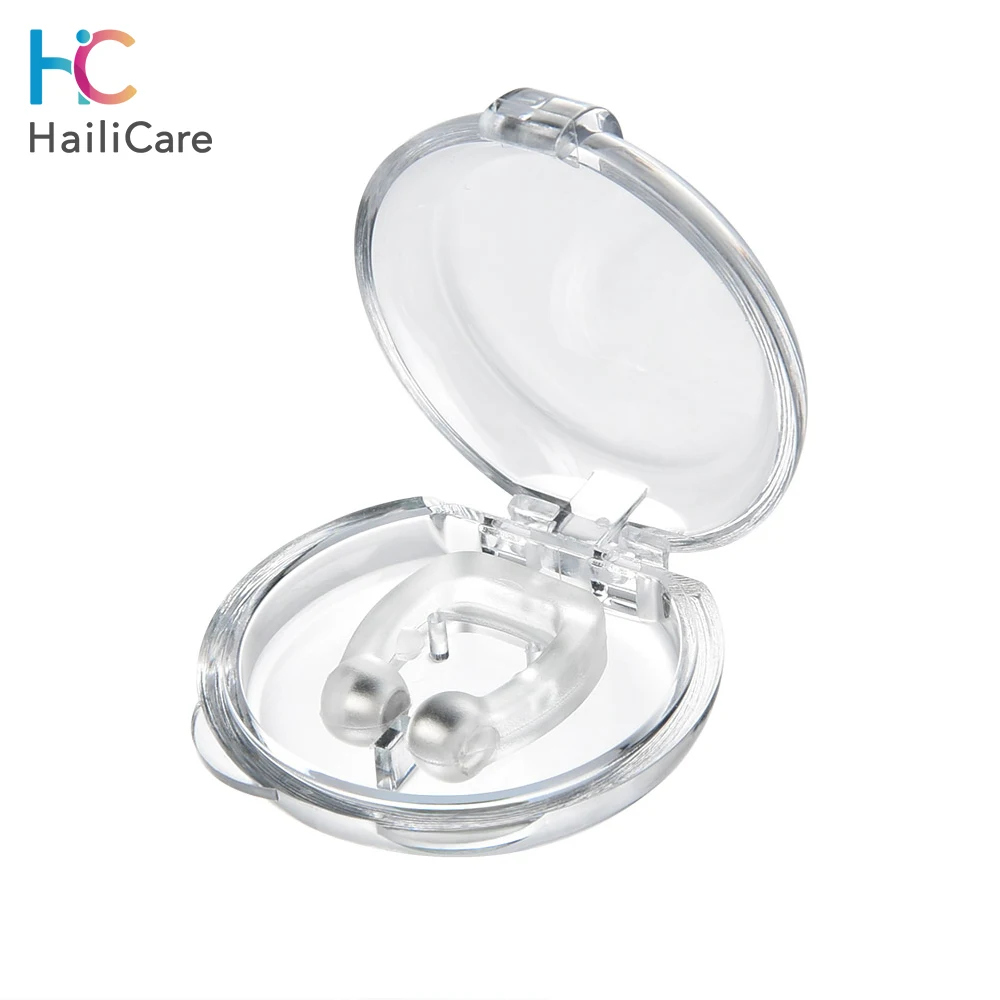 

4pcs/set Silicone Magnetic Anti Snore Stop Snoring Nose Clip Sleep Tray Sleeping Aid Apnea Guard Night Device Health Care