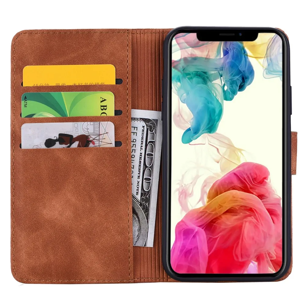 Чехол-бумажник из искусственной кожи для iPhone 11 Pro Max 6 6S 7 8 Plus X XS Max XR откидная крышка чехол для iPhone 5 5S SE 6 Plus чехол-подставка