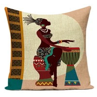 ethnic style pillowcase abstract woman dance decor pilow case africa cushions covers geometric cushion cover room kissenbezug